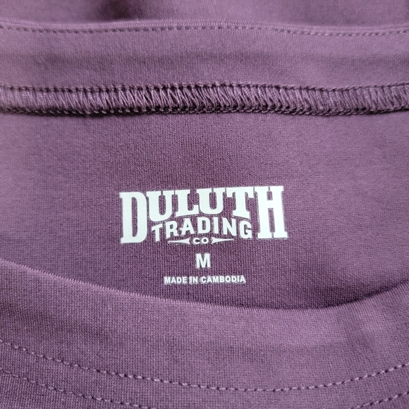 Duluth Trading Co. Elderberry Ponte Pro Knit 3/4 Sleeve Belted Dress Sz M NWOT - Picture 8 of 11